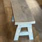 Handmade Farmhouse Wooden Bench - 30" x 15" Distressed Gray Utility Stool - The Mustard Seed Collection, The Seed