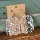 Handmade Halloween Earrings White Ghost