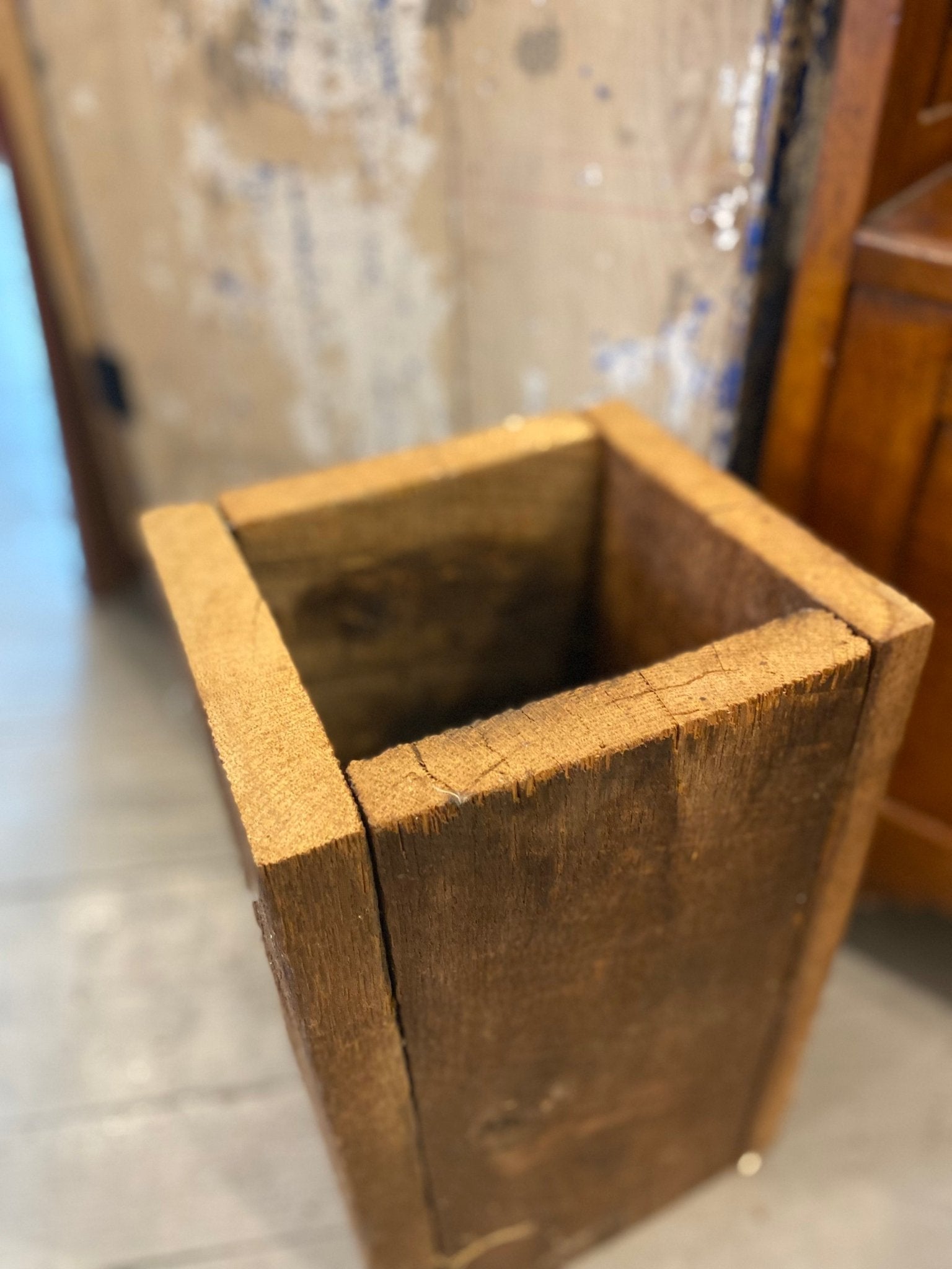 Handmade Pecky Cypress Planter/Box/Trash Can - The Mustard Seed Collection, The Seed