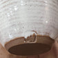 Handmade Stoneware Ceramic Basket – Blue Scallop 