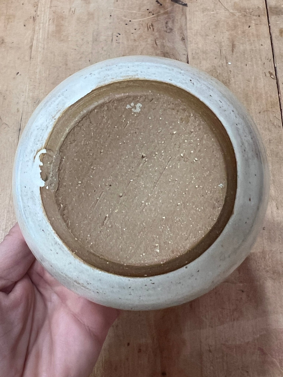 Handmade Stoneware Ceramic Basket – Blue Scallop 