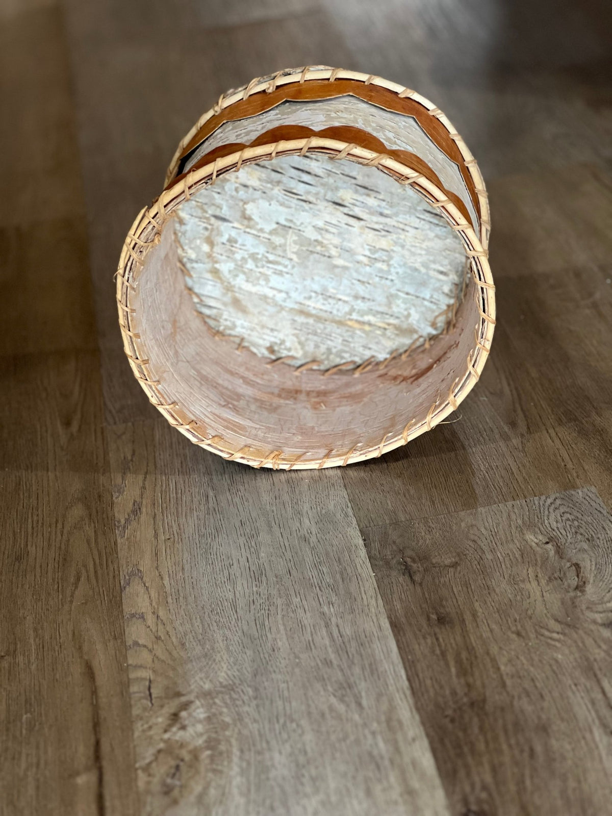 Handmade Vintage Woven Birch Basket - The Mustard Seed Collection, The Seed