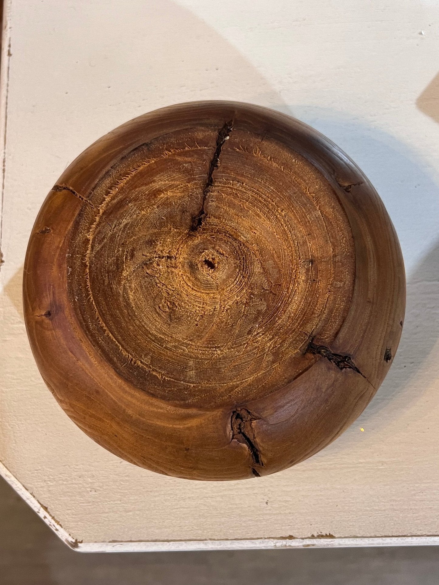Heavy Round Wood Bowl 