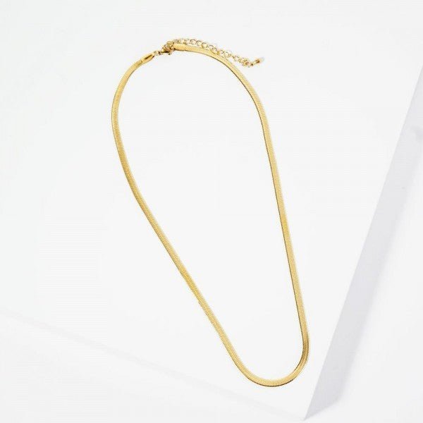 Herringbone Chain Necklace - The Mustard Seed Collection, The Seed