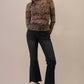High Neck Fitted Sheer Mesh Lace Knit Top: BLACK BOW - The Mustard Seed Collection, The Seed