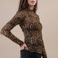 High Neck Fitted Sheer Mesh Lace Knit Top: BLACK BOW - The Mustard Seed Collection, The Seed