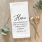 Home Saying with City/State - Cotton Tea Towel