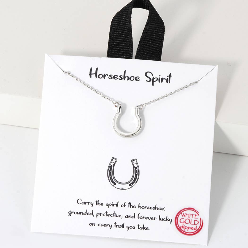 Horseshoe Spirit Pendant  Gold Dipped Necklace : GD / ONE SIZE Fashion City