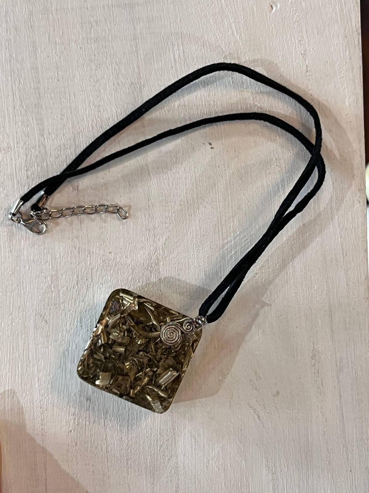 "I AM" Square Resin Necklace - The Mustard Seed Collection, The Seed