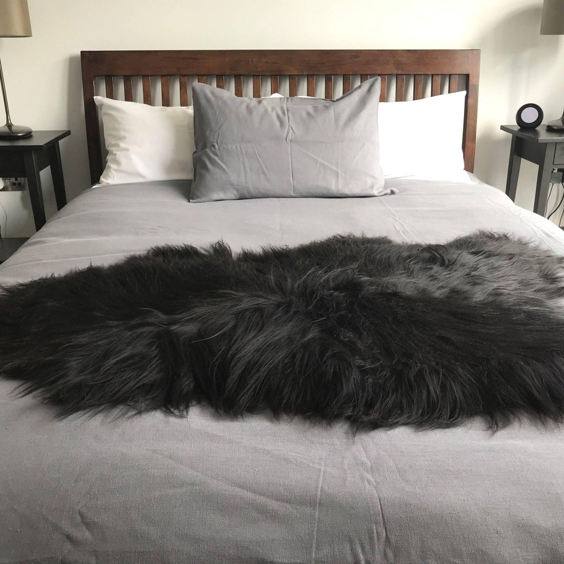 Icelandic Natural Black Eco Sheepskin Rug 100% Undyed: XL - The Mustard Seed Collection, The Seed
