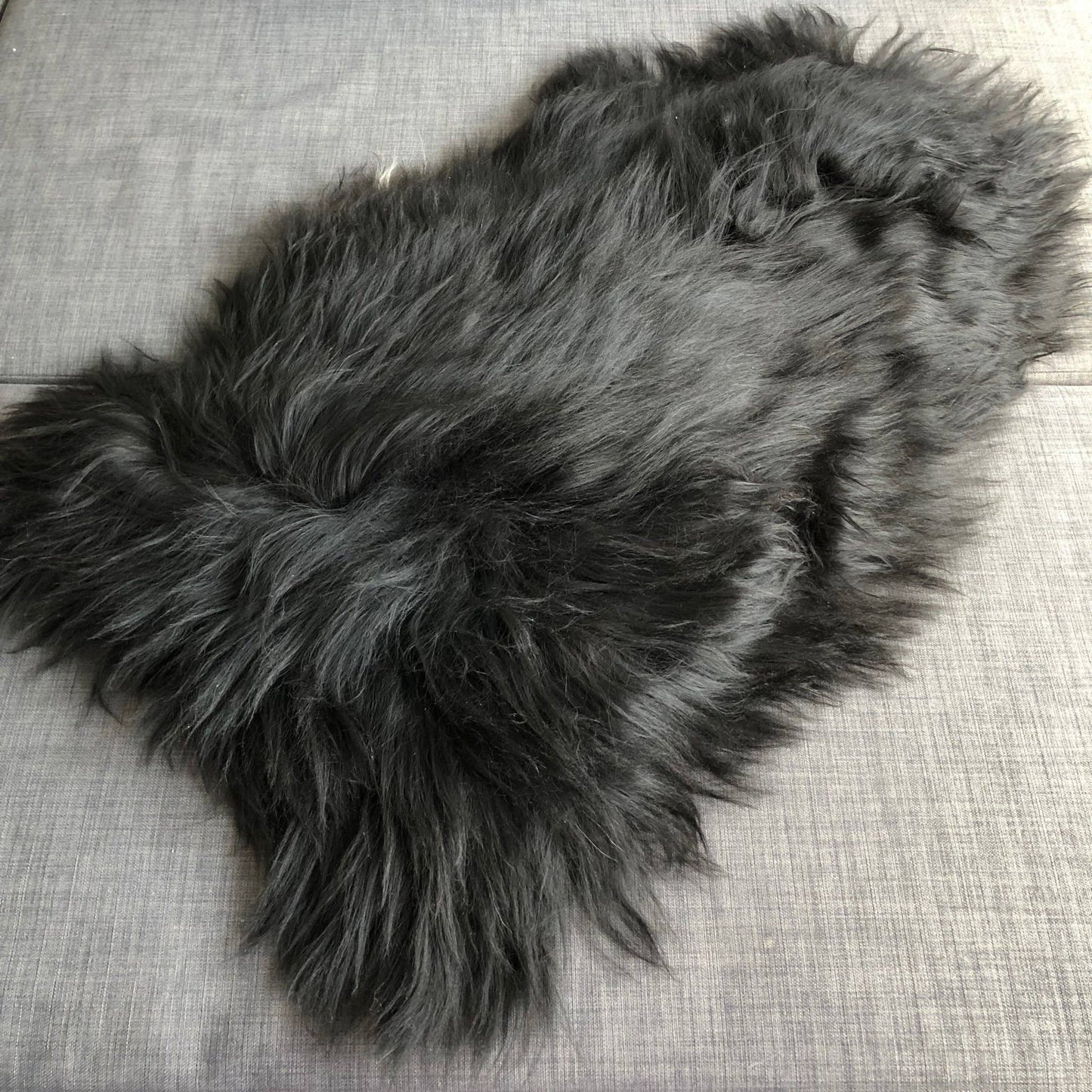 Icelandic Natural Black Eco Sheepskin Rug 100% Undyed: XL - The Mustard Seed Collection, The Seed