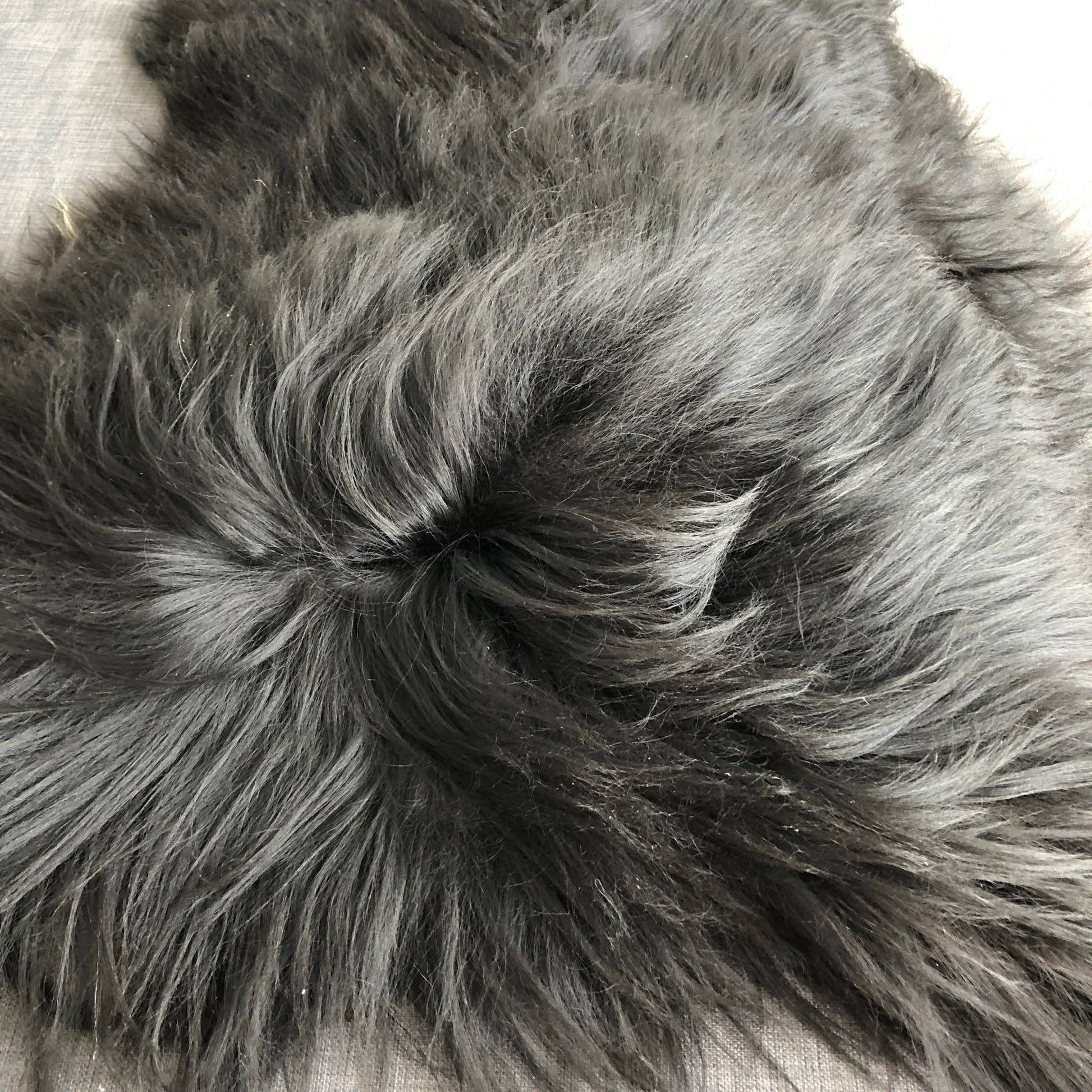 Icelandic Natural Black Eco Sheepskin Rug 100% Undyed: XL - The Mustard Seed Collection, The Seed