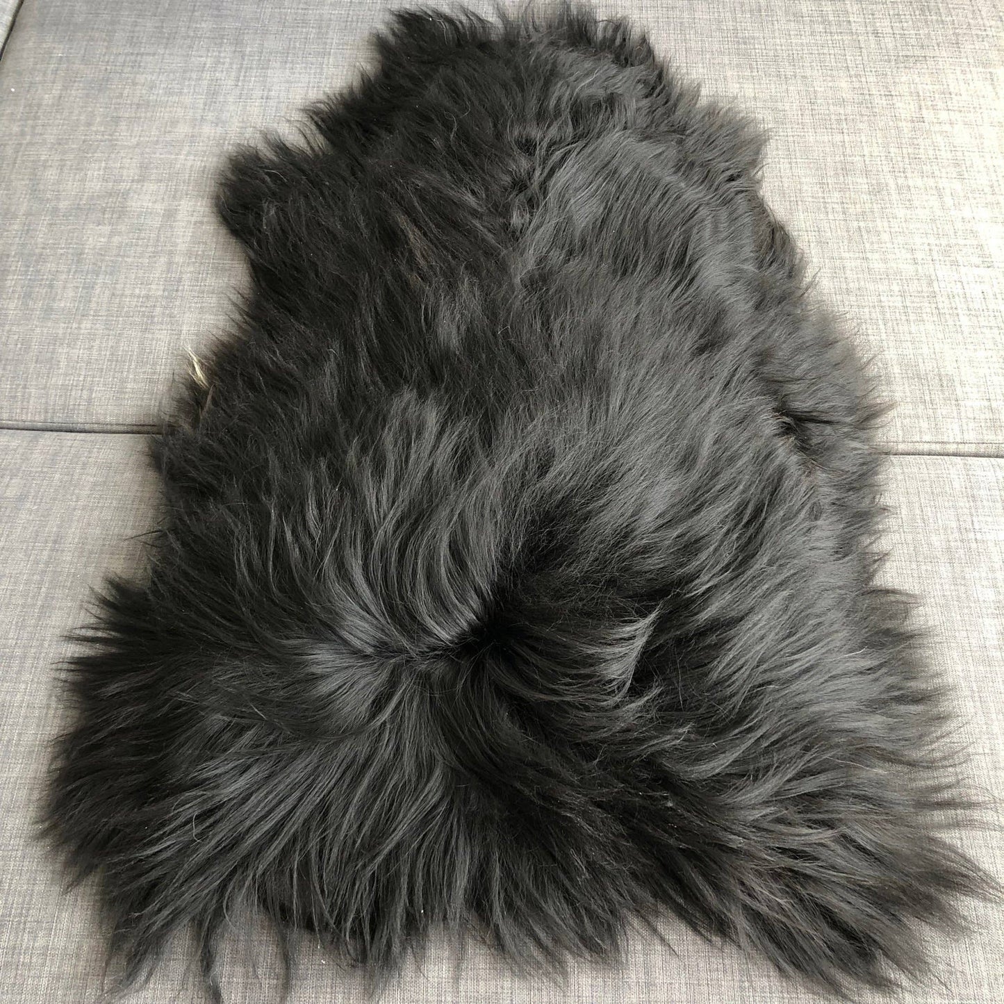 Icelandic Natural Black Eco Sheepskin Rug 100% Undyed: XL - The Mustard Seed Collection, The Seed