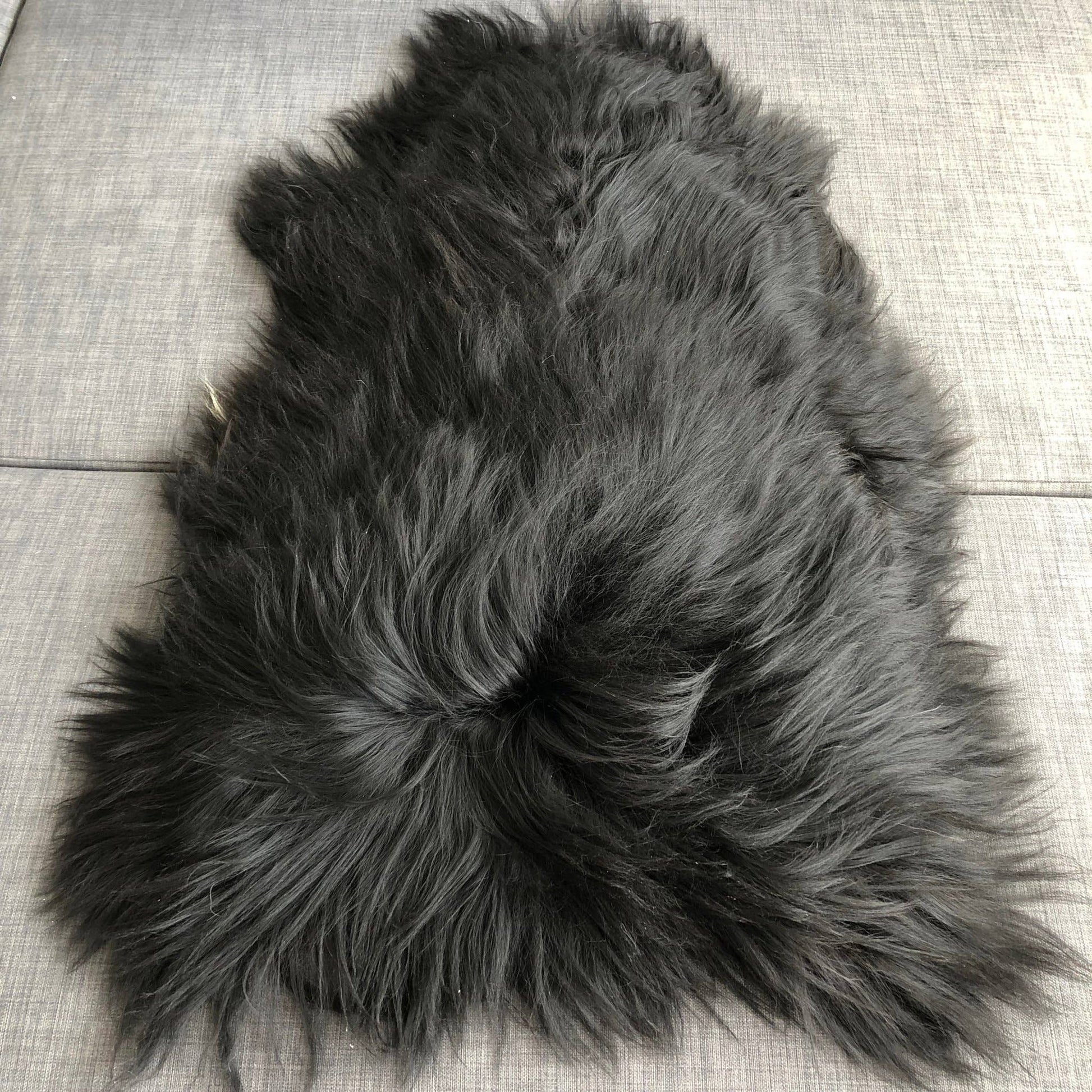 Icelandic Natural Black Eco Sheepskin Rug 100% Undyed: XL - The Mustard Seed Collection, The Seed