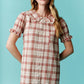Plaid Button Down Mini Dress Fantastic Fawn