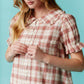 Plaid Button Down Mini Dress Fantastic Fawn
