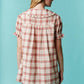 Plaid Button Down Mini Dress Fantastic Fawn