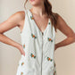 Embroidered Corduroy Solid Zipper Front Mini a Line Dress Fantastic Fawn