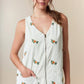 Embroidered Corduroy Solid Zipper Front Mini a Line Dress Fantastic Fawn