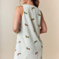 Embroidered Corduroy Solid Zipper Front Mini a Line Dress Fantastic Fawn