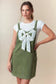Ribbon Front Overall Mini Skirt Fantastic Fawn