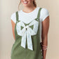 Ribbon Front Overall Mini Skirt Fantastic Fawn