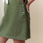 Ribbon Front Overall Mini Skirt Fantastic Fawn