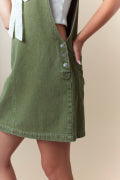 Ribbon Front Overall Mini Skirt Fantastic Fawn