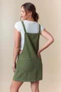 Ribbon Front Overall Mini Skirt Fantastic Fawn