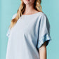 Short Sleeve Oversized Tunic Dress Featuring Plaid Skirt and Lace Trim Fantastic Fawn