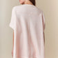 Halloween Towel Patch Detailed Short Sleeve Knit Top Fantastic Fawn