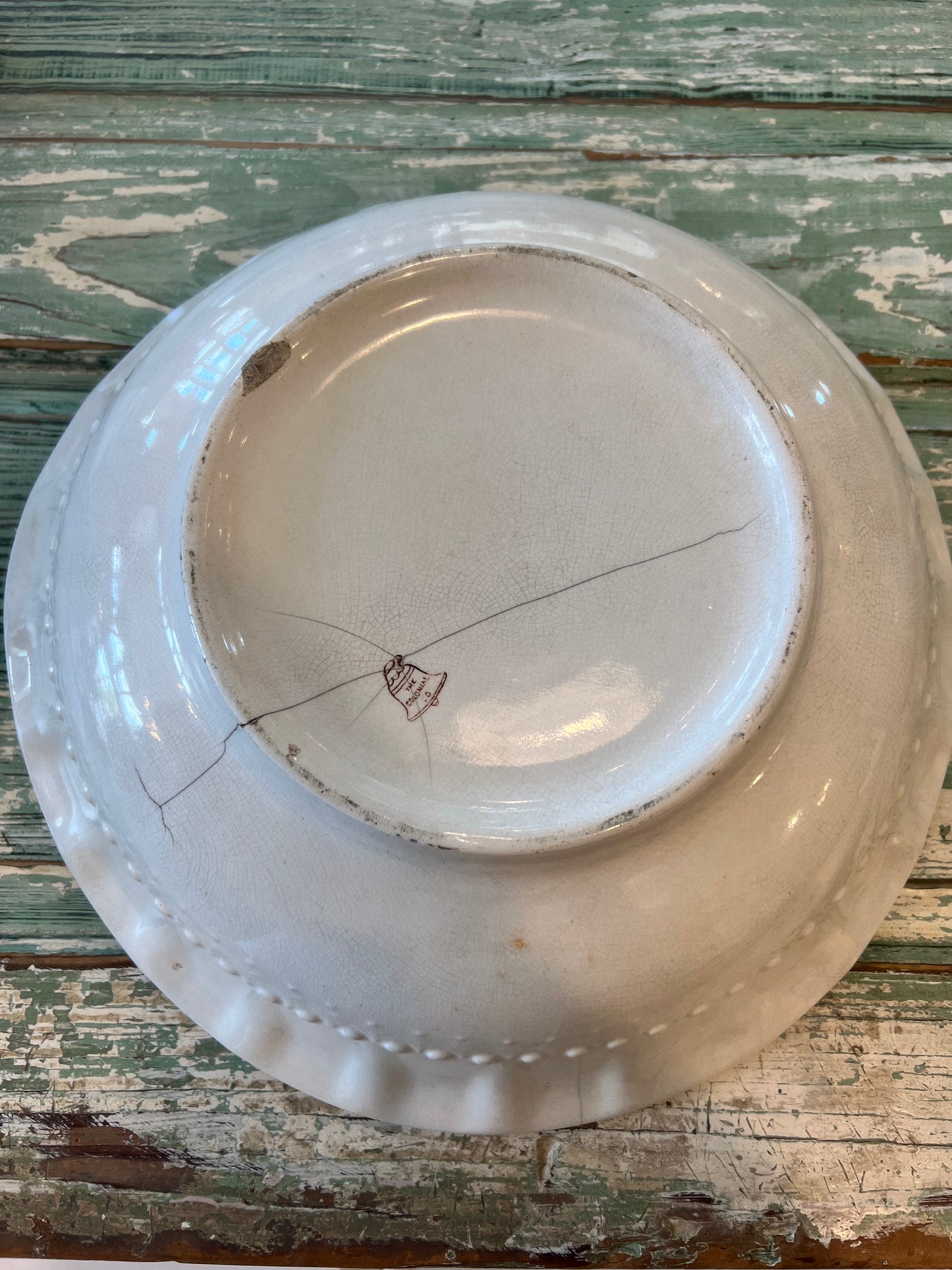 Colonial Co Ironstone late 1800s Basin Bowl