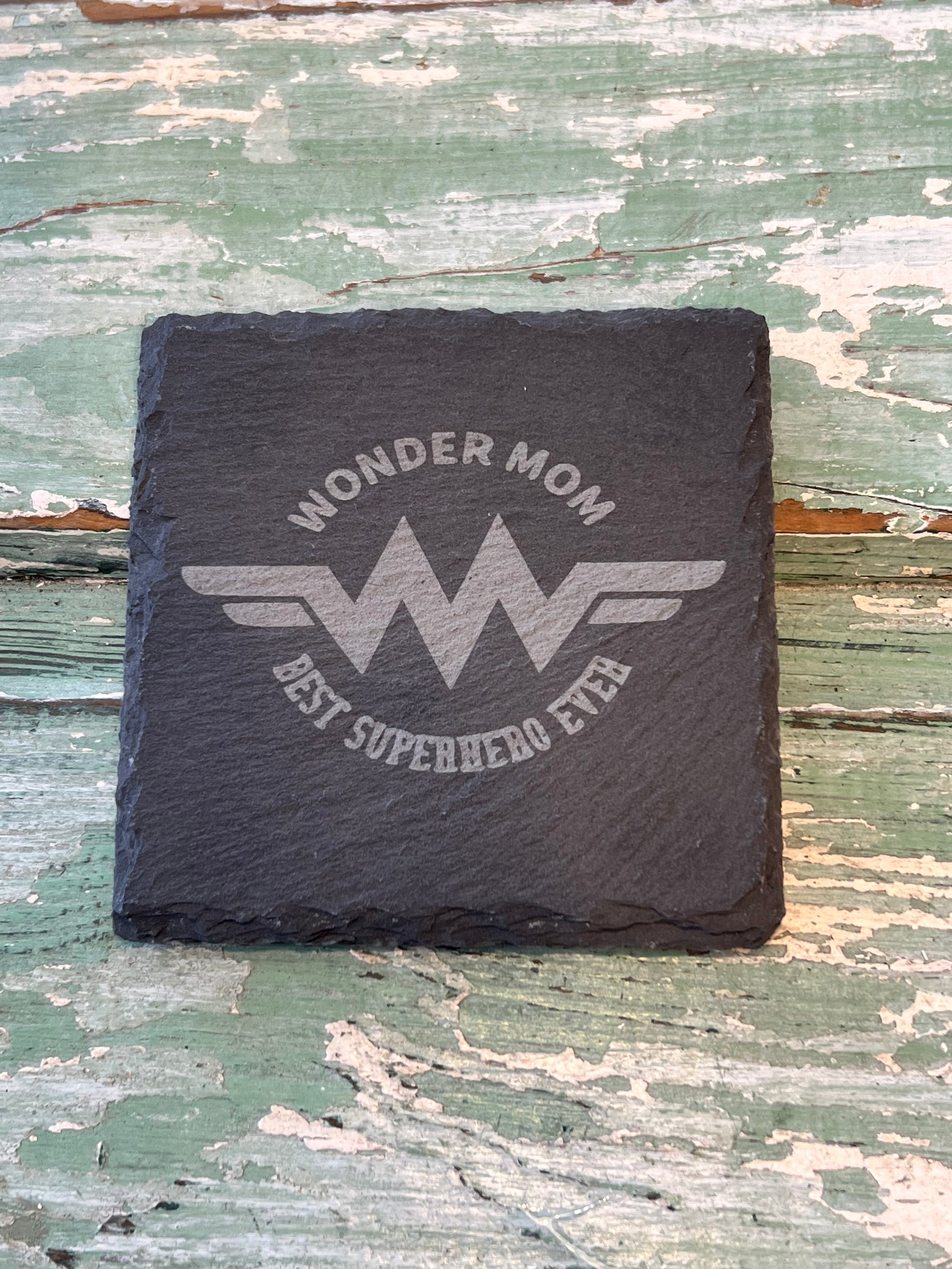 Slate Coasters for Mom! Wonder Woman