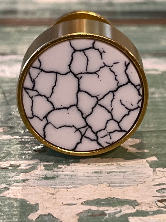 Gold Marble Veined pin knob