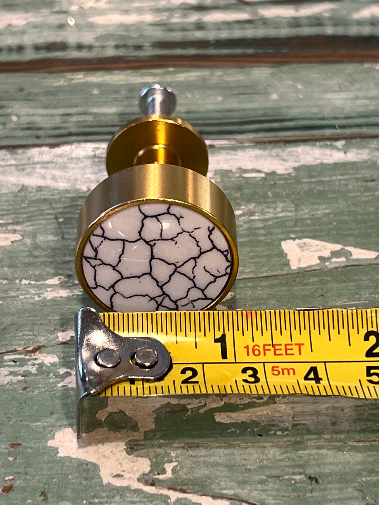 Gold Marble Veined pin knob