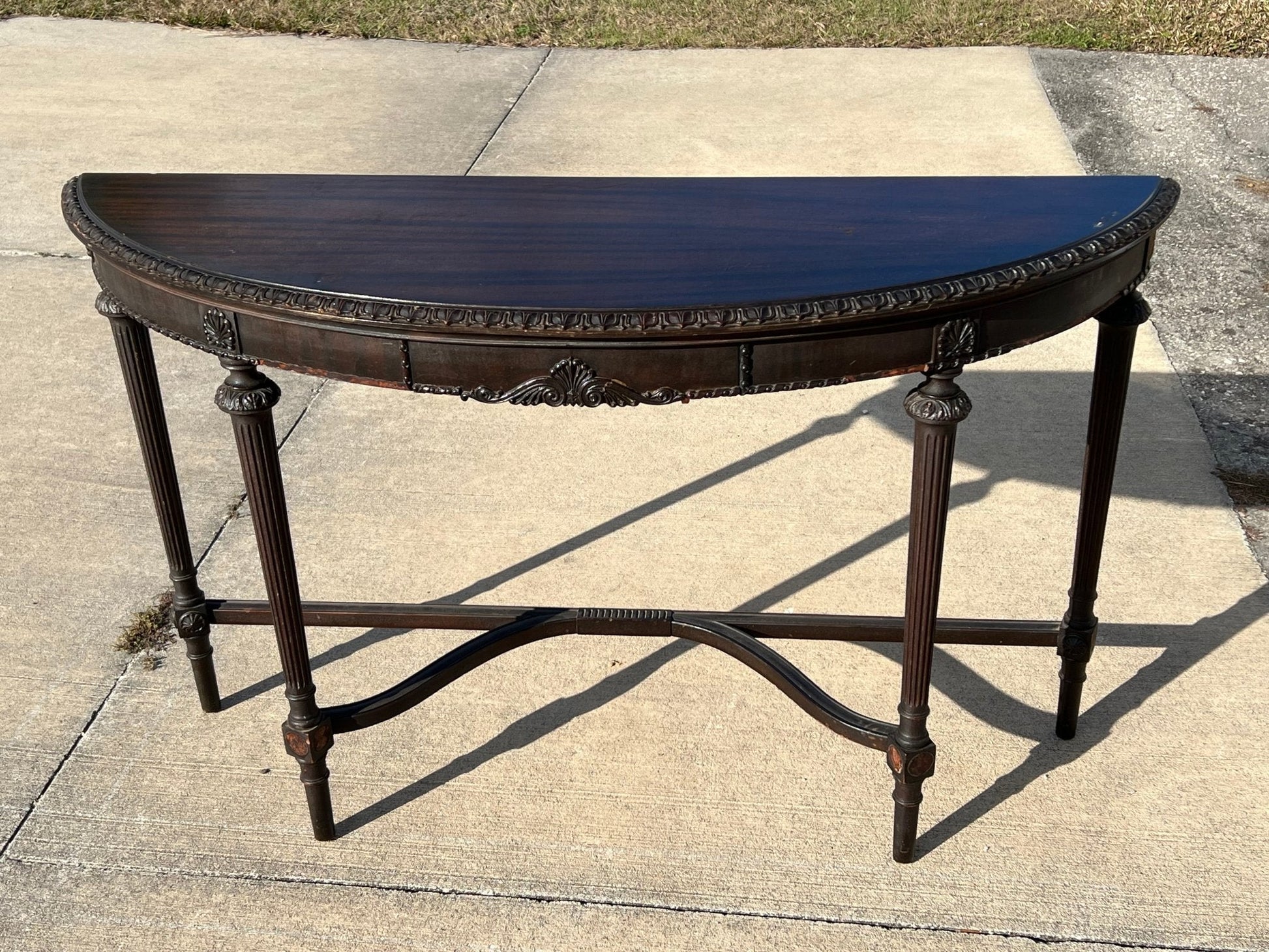 Imperial Demilune Console Table - The Mustard Seed Collection, The Seed