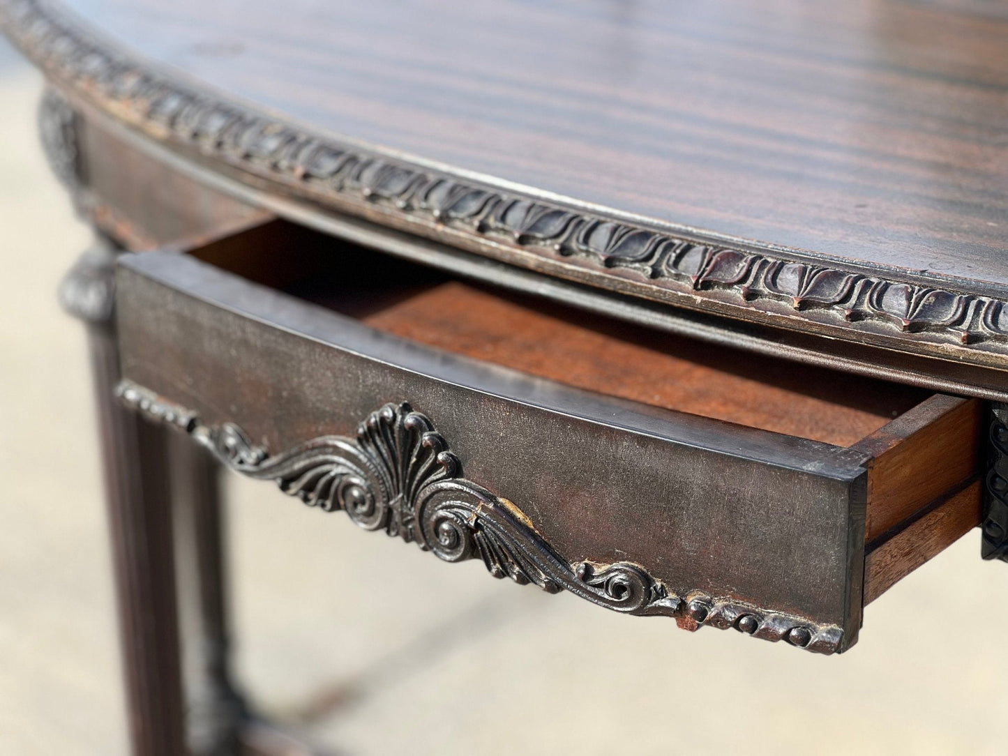 Imperial Demilune Console Table - The Mustard Seed Collection, The Seed