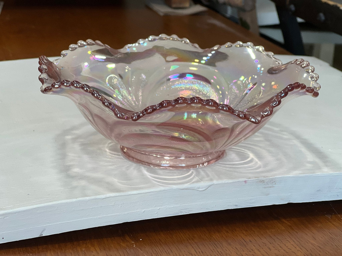 Imperial Scroll Pink Embossed Bowl