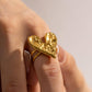 Irene 18K Gold-Plated Non-Tarnish Heart Ring: Yellow Gold - The Mustard Seed Collection, The Seed