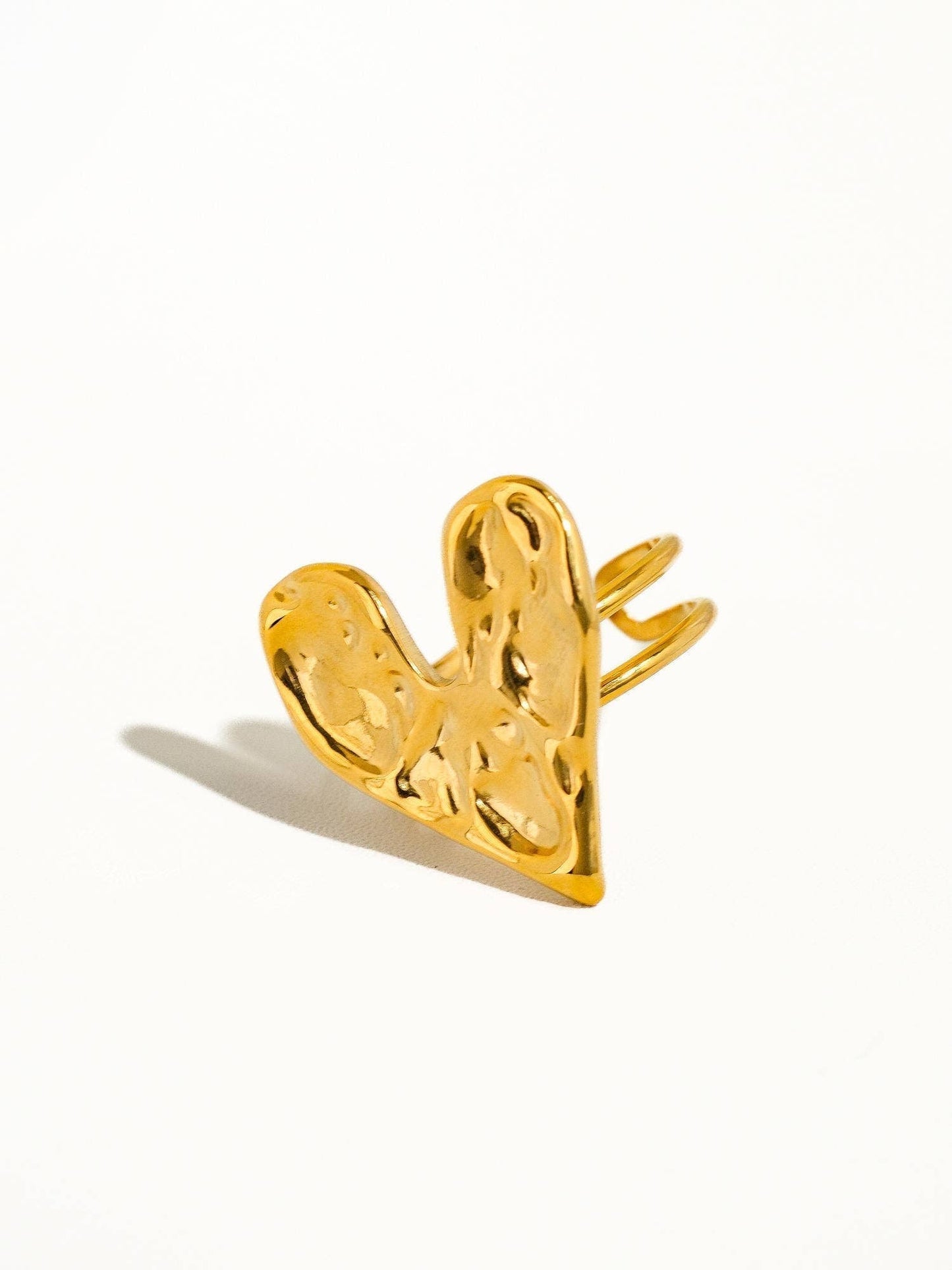 Irene 18K Gold-Plated Non-Tarnish Heart Ring: Yellow Gold - The Mustard Seed Collection, The Seed