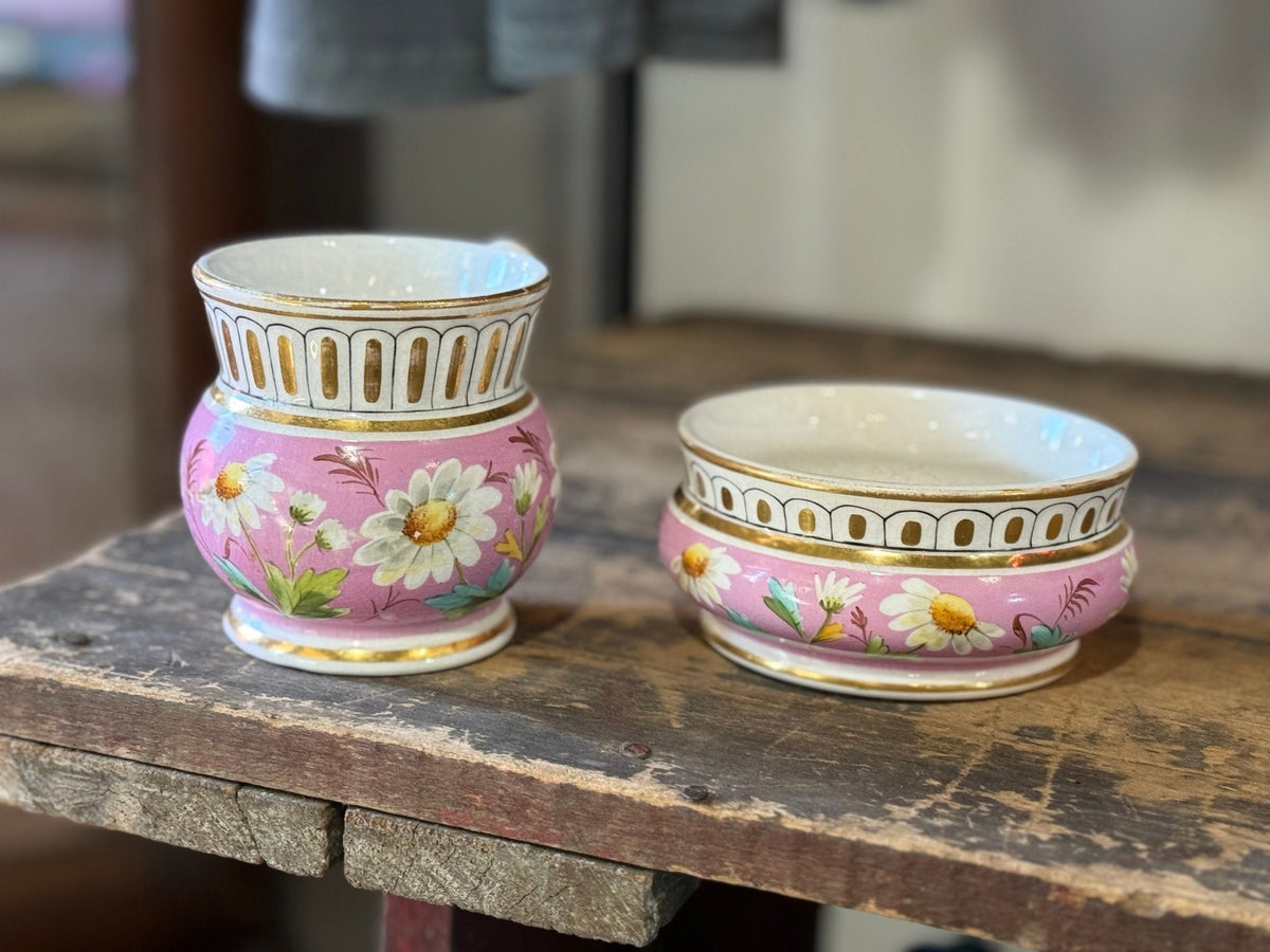 Ironstone USA 4 pc Set of Paris Pink - The Mustard Seed Collection, The Seed