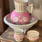 Ironstone USA 4 pc Set of Paris Pink