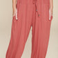 Jogger Jersey Pants: Marsala