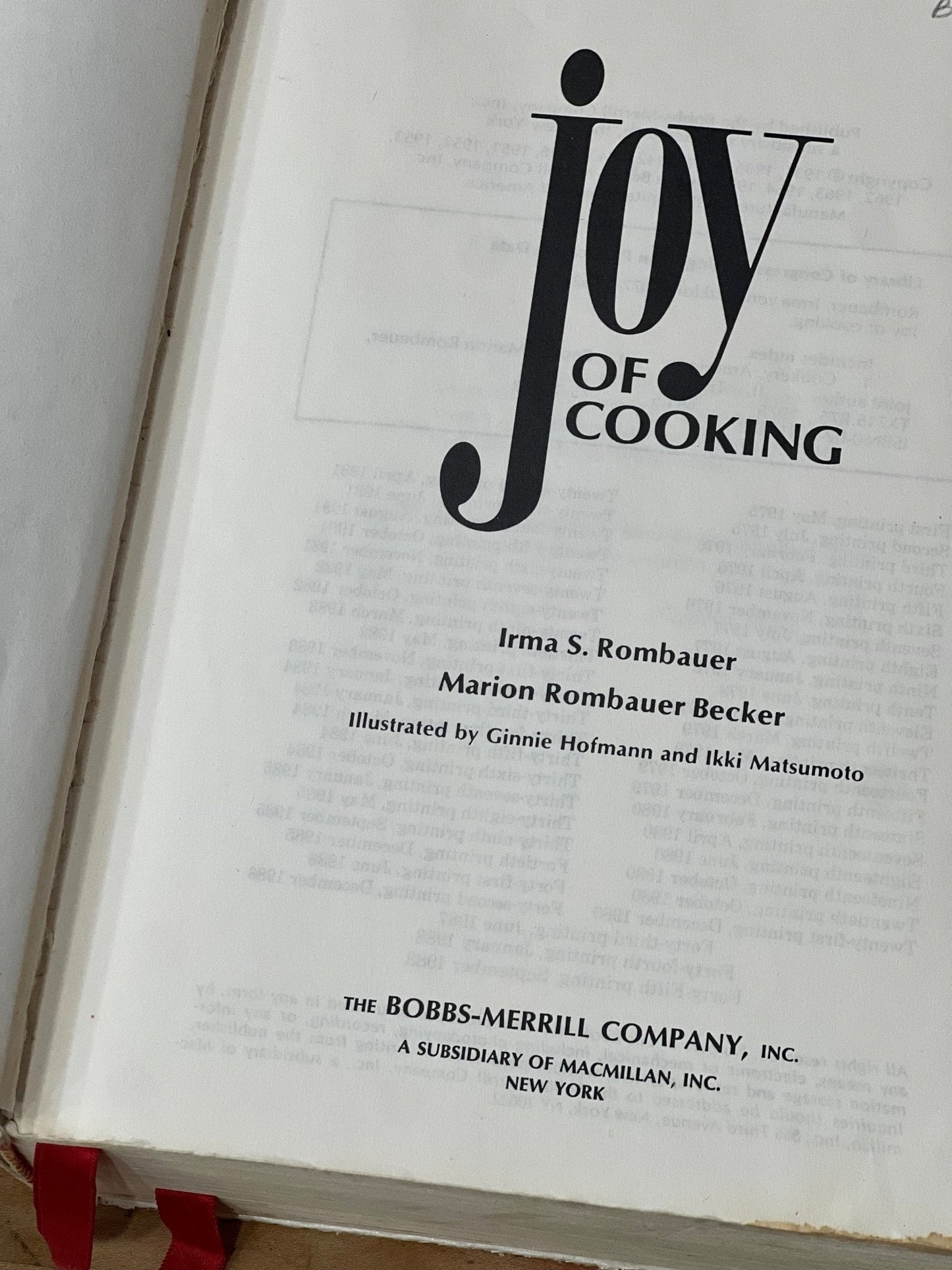 Joy of Cooking Book (White Cover, 1988) 