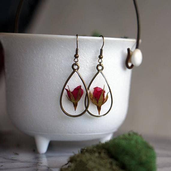 June Birth Flower Earrings - The Mustard Seed Collection, The Seed