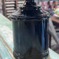 JV Co. Inc Black Amethyst Agate Glass Apothecary Jars Orloff Bergamot