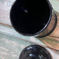 JV Co. Inc Black Amethyst Agate Glass Apothecary Jars Orloff Bergamot