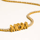 Kace 18K Gold Non-Tarnish CZ Mom Pendant Necklace: Yellow Gold - The Mustard Seed Collection, The Seed