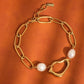 Katia 18K Non-Tarnish Classic Pearl Chain Bracelet: Yellow Gold - The Mustard Seed Collection, The Seed