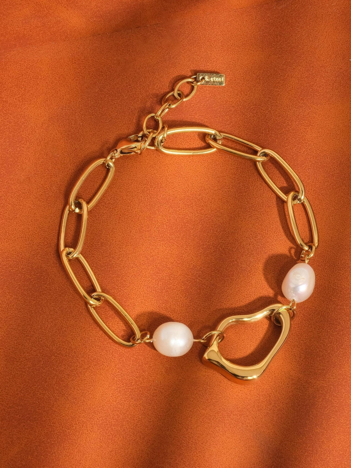 Katia 18K Non-Tarnish Classic Pearl Chain Bracelet: Yellow Gold - The Mustard Seed Collection, The Seed
